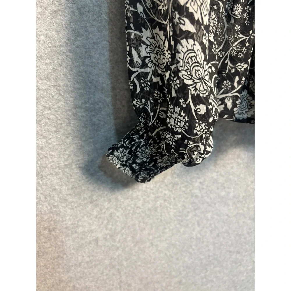 Old‎ Navy Floral Peplum Blouse Women Medium Whimsigoth Fairy Grunge Boho